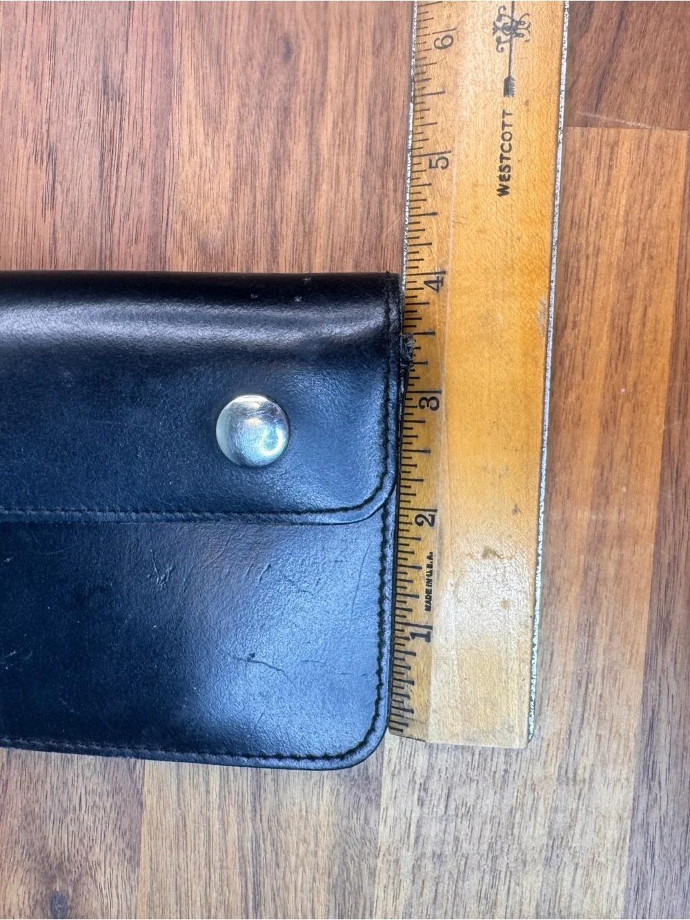 Ralph Lauren Black Embossed RL Leather Zip Motorcycle Wallet Vintage
